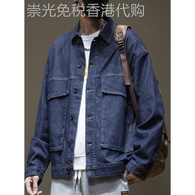 it neith BIA潮牌牛仔外套男秋季休闲大口袋工装大码夹克潮流百搭