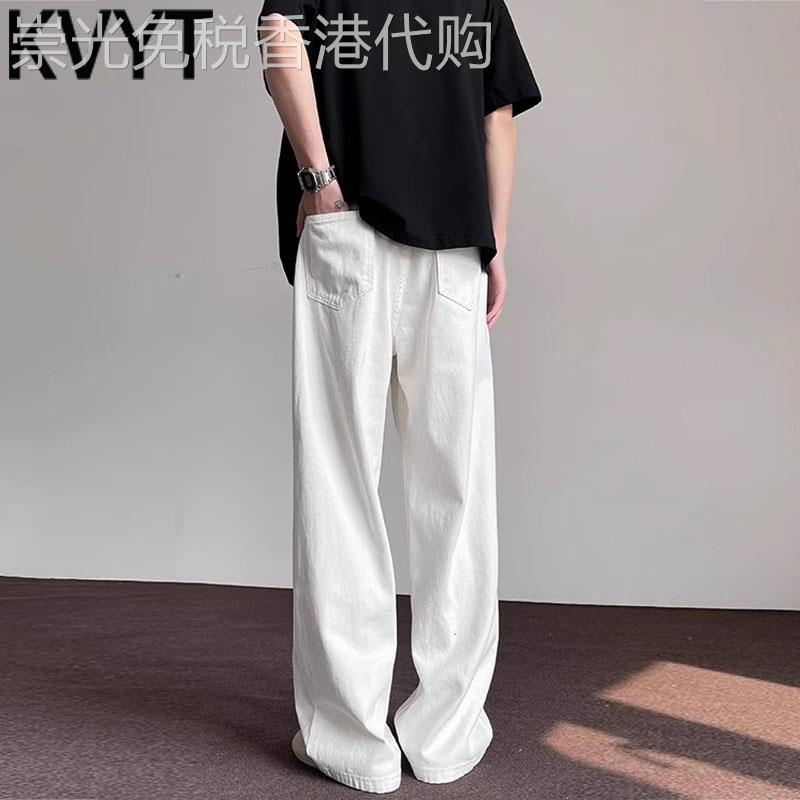 潮牌美式复古牛仔裤男士2026夏季新款冰丝速干裤男女休闲时尚西裤