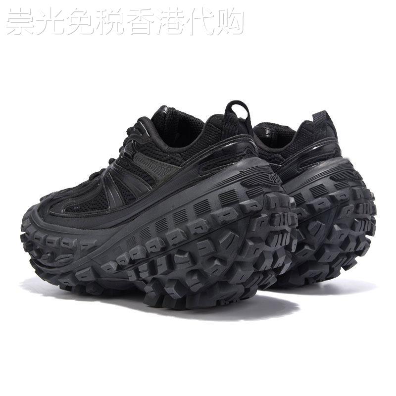 爆款巴黎轮胎鞋2025新款春季榴莲厚底增高做旧坦克休闲运动老爹鞋