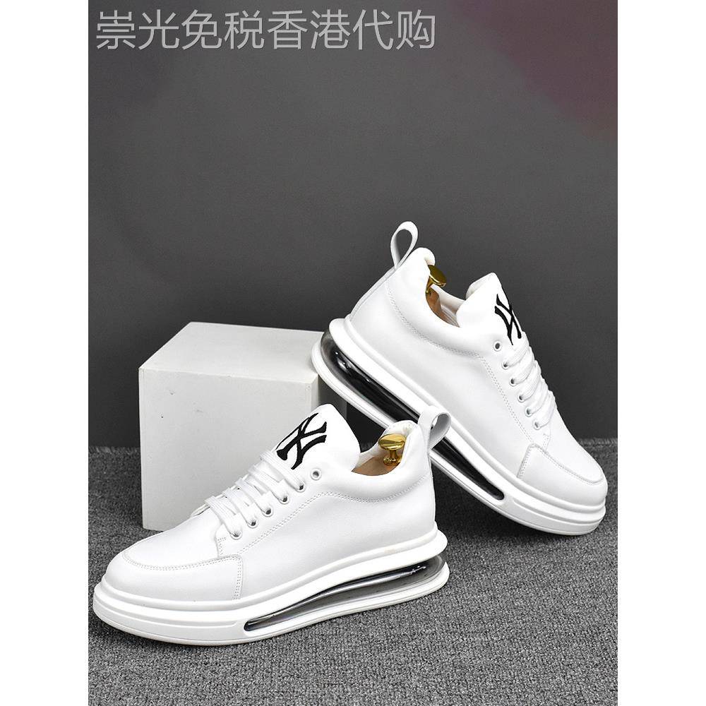 香港代购 专柜同款IT33Y真皮小白鞋男气垫厚底透气百搭休闲鞋增高