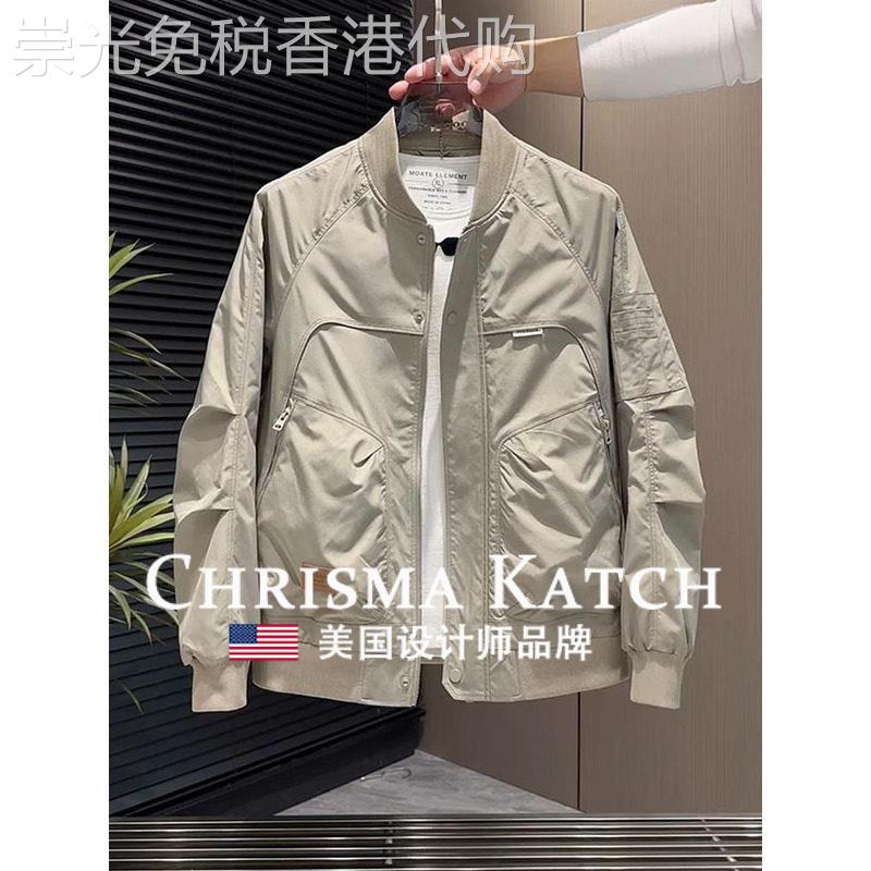 出口美国Chrisma Katch~棒球服夹克春秋款时尚百搭休闲工装外套