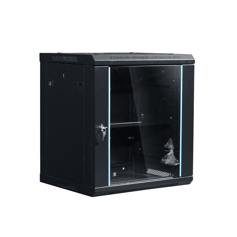 柜12U网络机柜小型n6U交换机柜9U家用15U加深加厚弱电设备柜适用