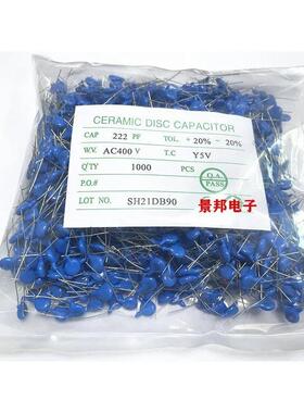 高压瓷片安规Y电容250V/o400V 102M 222M 472M 脚距7.5/10MM 整包