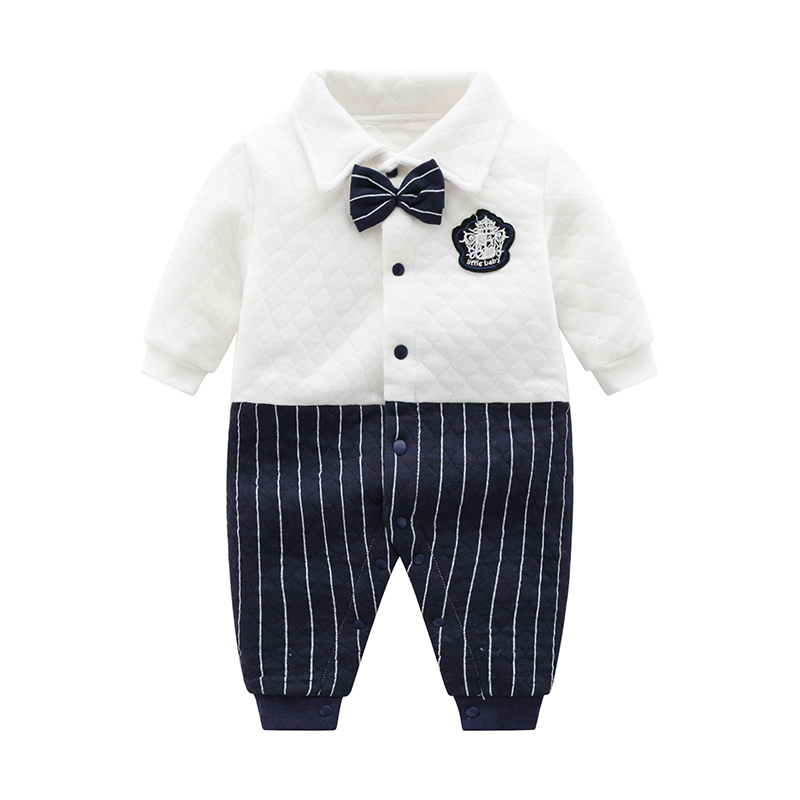 保暖夹袄新生满月礼服婴儿连体衣