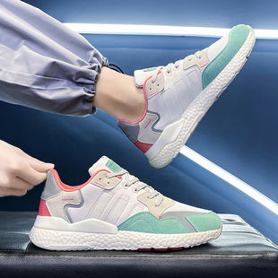 夏季透气夜行者爆米花男鞋boost跑步鞋减震休闲运动鞋阿甘鞋莆田