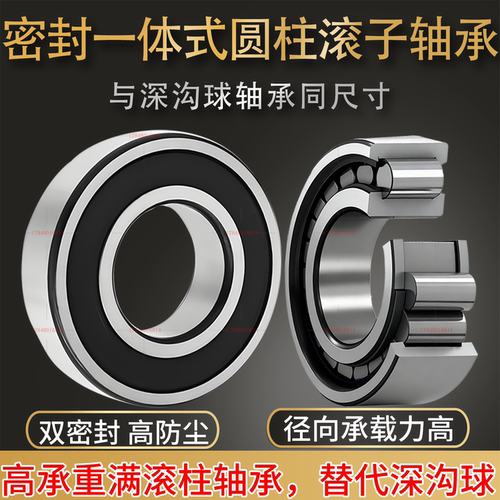 高承重满滚柱轴承NCF内径15 17 20 25 28 30 50深沟球205轴承大全