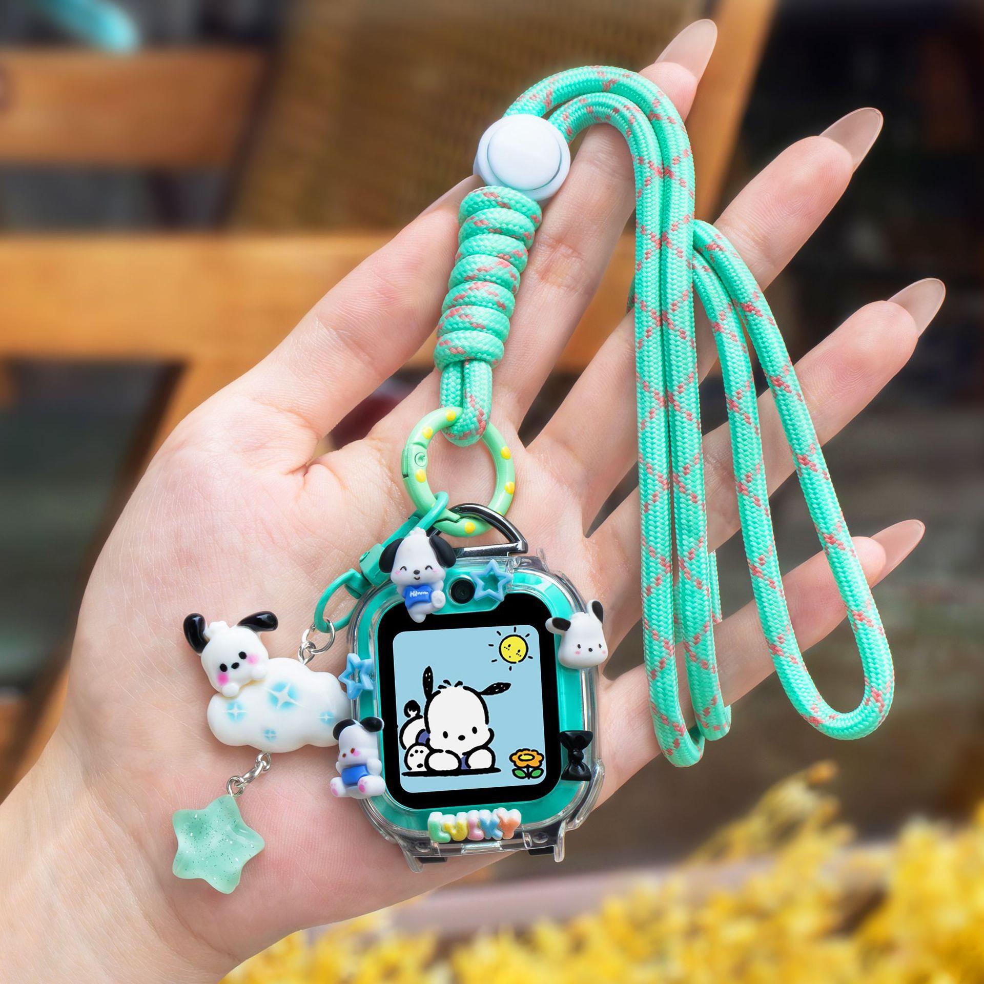 适用小天才电话手表D5/Q3/U5/N5挂绳卡通吊坠挂脖套Z8Z9D3S保护壳