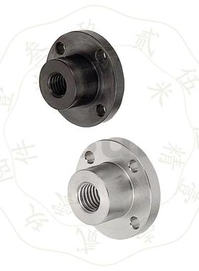 螺丝座 圆法兰型BRBR 内牙导向轴支座内螺纹光轴支撑座内螺纹法兰