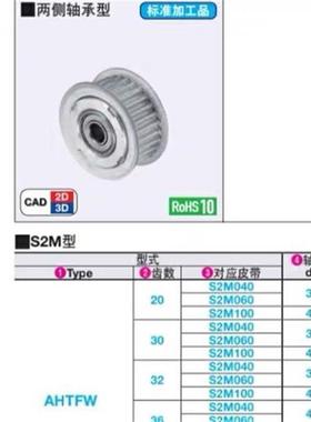AHTFW25-S3M100/S2M150/200-6/5/8/10/12/AHTF14同步轮20/30/32/4