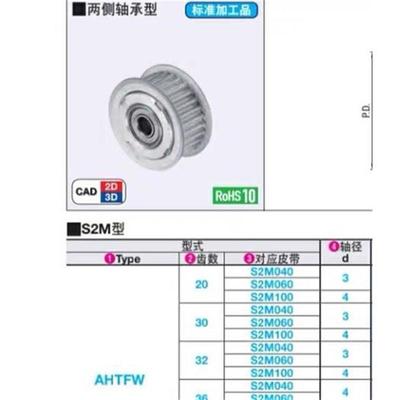 AHTFW25-S3M100/S2M150/200-6/5/8/10/12/AHTF14同步轮20/30/32/4
