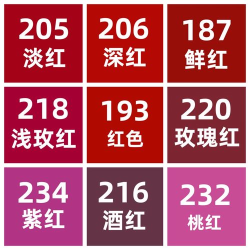 晨光红色马克笔国旗色6支油性