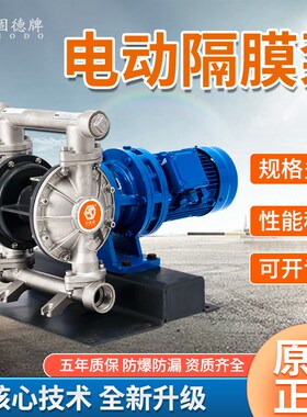 固德牌电动隔膜泵DBY3S-PTFF 3F16L不锈钢食品级材质高压水泵