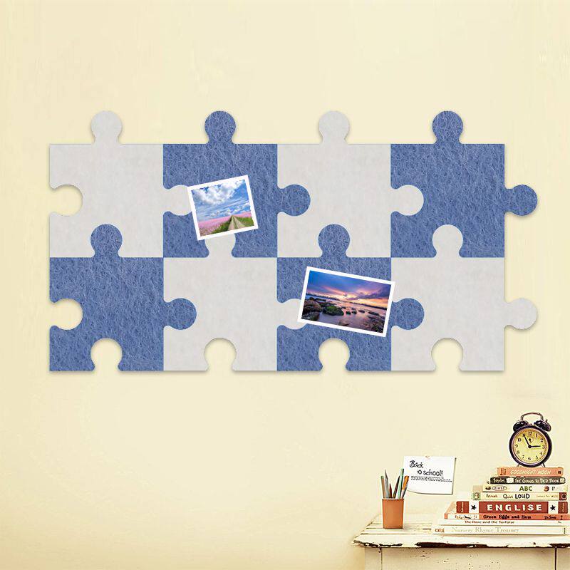 小拼图新款毛毡软木板INS北欧留言照片墙家居吸音板隔音环保自粘
