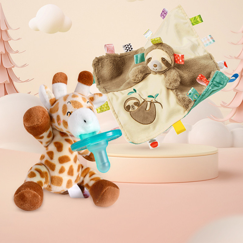 美国Wub安抚奶嘴+安抚巾组合 宝宝婴儿陪伴安抚安睡亲肤柔软0月+