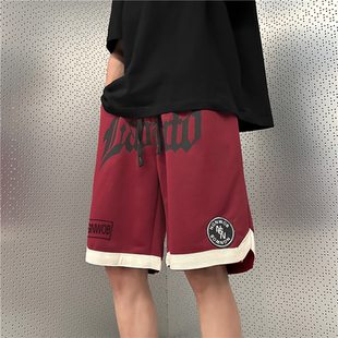 潮牌直筒港风cec宽松休闲运动五分裤 美式 大码 男夏季 嘻哈篮球短裤