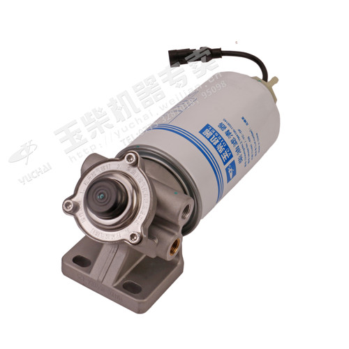 原厂玉柴国六发动机YM4100-1105100A柴油滤芯总成多利卡带手油泵