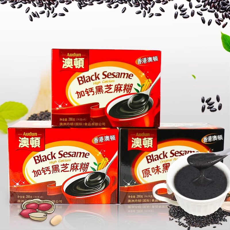 澳顿 原味黑芝麻糊冲泡代餐健康营养288克盒装(独立8小包装)