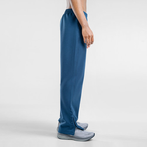 沃兰迪宽松中腰柔软针织长裤速干透气跑步裤脚拉链卫裤运动长裤