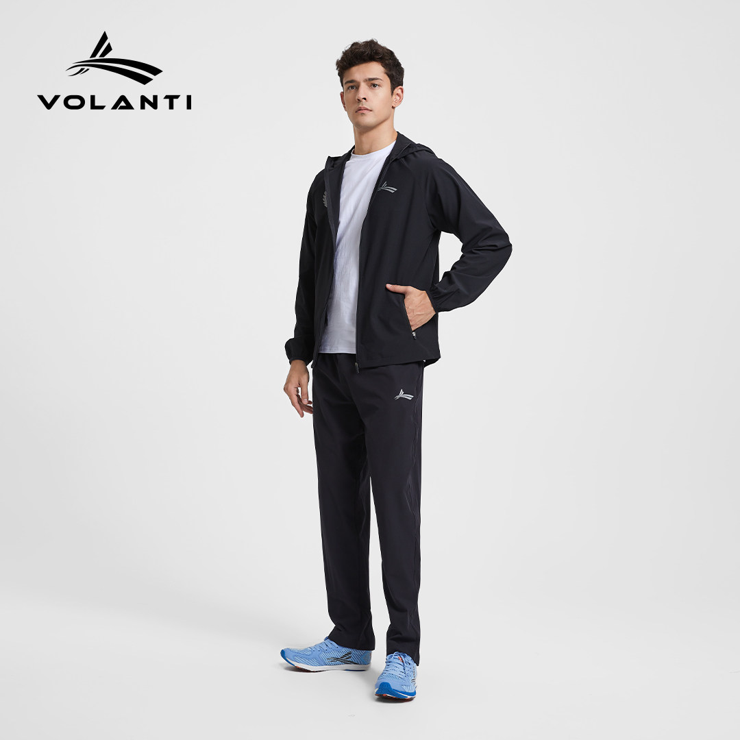 沃兰迪专业田径运动跑步比赛体考训练马拉松速干外套长裤套装男