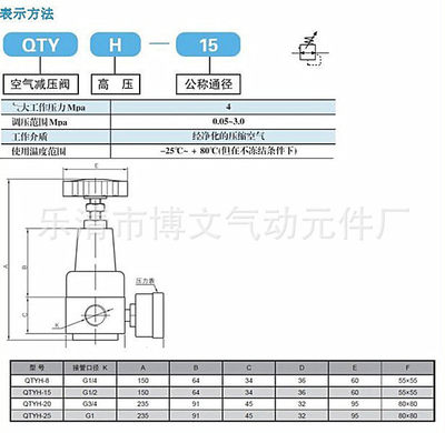 1寸高压减压阀QTYH25 减气压1040公斤之间调节