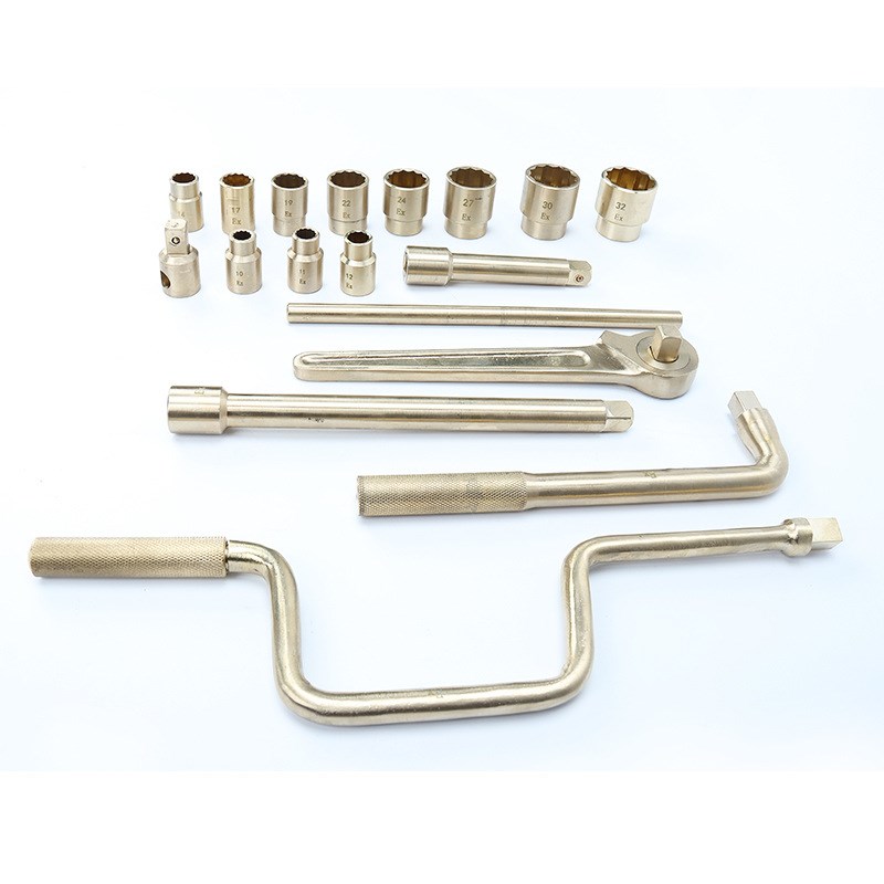 IMPA615671l 615672 防爆套筒扳手组 盒装无火花铝青铜工具成套