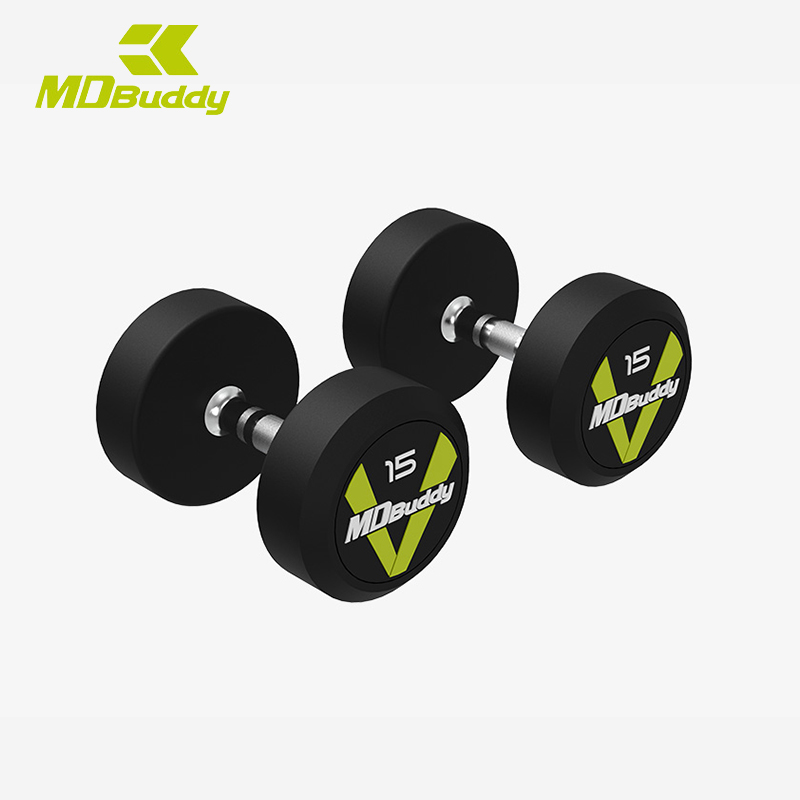 MDBuddy圆头包胶哑铃力量运动