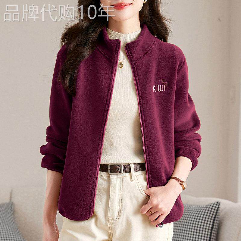 立领拉链开衫卫衣短款外套女2025秋冬季新款洋气爆款加绒加厚上衣