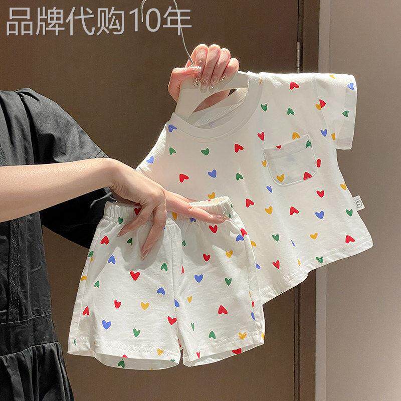 法国BADNUT婴儿衣服夏季男童2026新款薄款潮休闲套装条纹短袖短裤