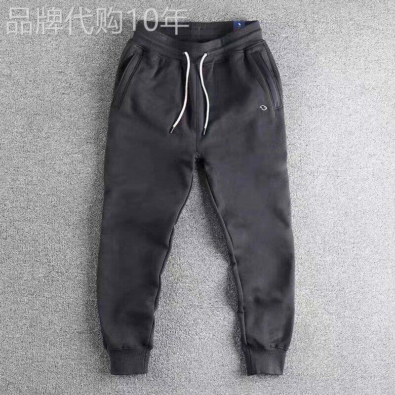 代购潮男秋冬美式运动小脚裤高奢宽松束脚裤小鸟刺绣男士休闲卫裤