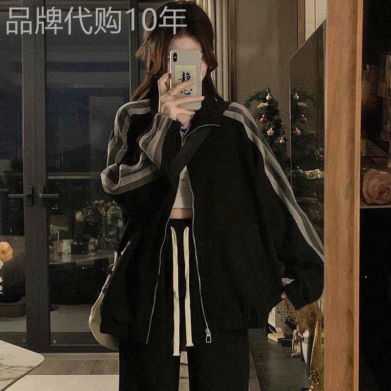 仿麂皮绒外套女春秋季2026新款小个子棒球服夹克运动卫衣开衫上衣