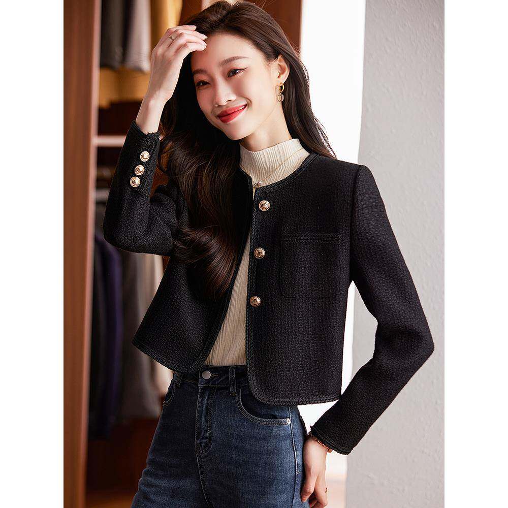 小个子短款小香风外套女2025新款法式气质高级感女装开衫上衣外套