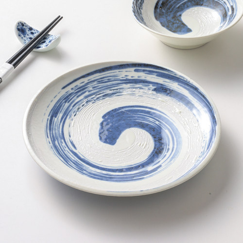 日本进口陶瓷器餐具粉吹清流和风