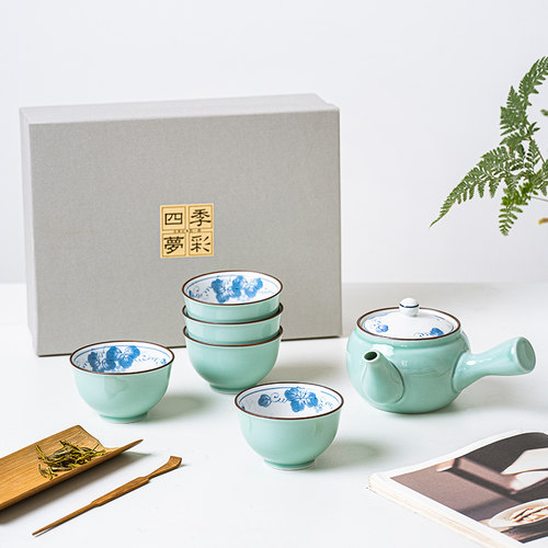 小鹿田烧日本陶瓷茶具套装日式