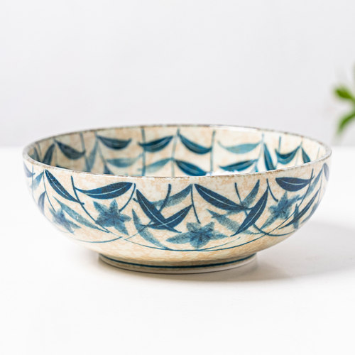 小鹿田烧日本进口陶瓷面碗汤碗