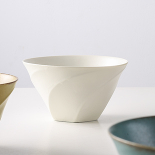 小鹿田烧日本进口陶瓷复古日式简约哑光大面碗汤碗釉下彩海碗餐具