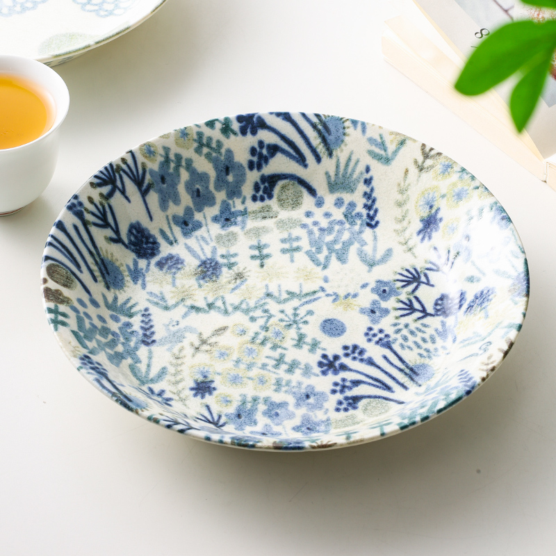 日本进口陶瓷森系童话日式手绘盘