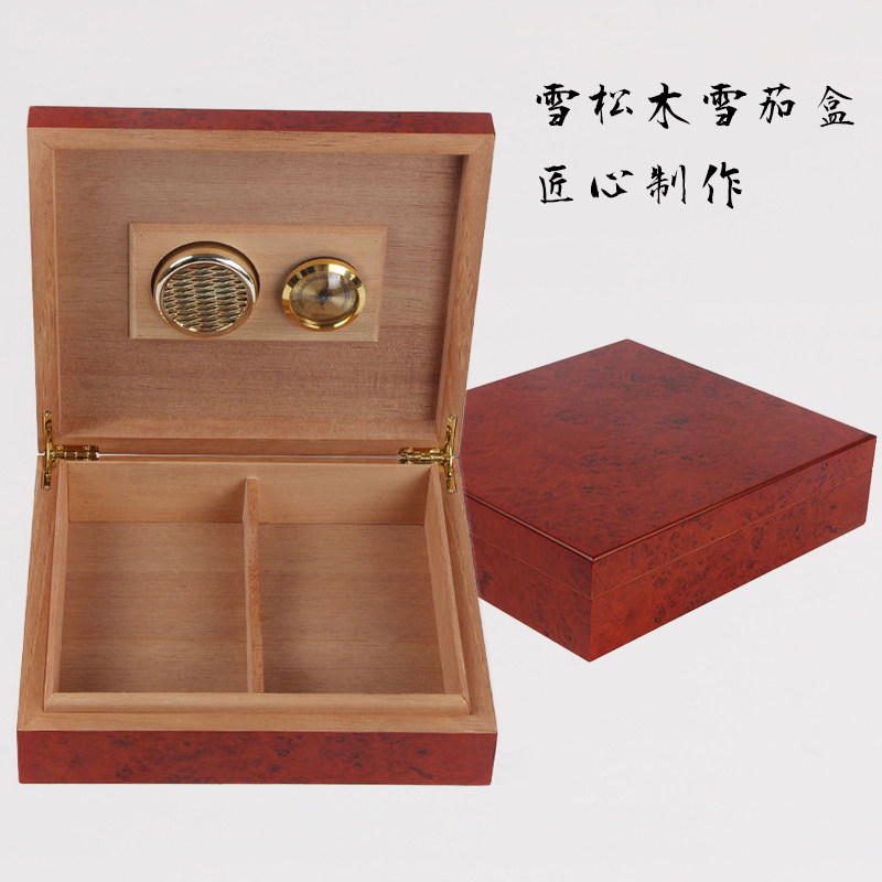 雪茄木盒包装定做 木质保湿雪茄盒木头盒子 雪松木实木雪茄收纳盒