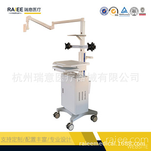 手术示教车电脑显示器支架术野摄像长吊臂录播移动录播工作站推车