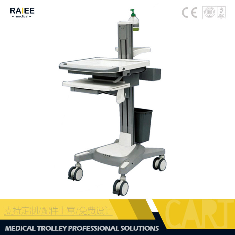 移动查房车多功能推动灵活手术室电脑支架推车一体机口扫电脑推车