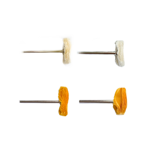 带柄黄布轮白布轮镜面抛光金属打磨小布轮木雕打蜡蜜蜡抛光磨头