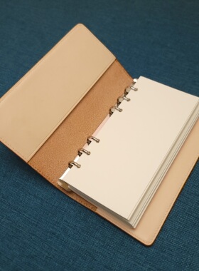 A6slim A6fc A6pw HBWA5手账本笔记本日记本活页马鞍皮原色植揉革