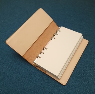 A6slim A6fc A6pw HBWA5手账本笔记本日记本活页马鞍皮原色植揉革