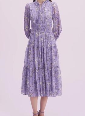 现货 音影儿2025年春夏新款拉珂同款收腰印花蛋糕连衣裙RF06638R1