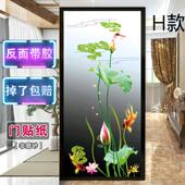 卫生间门专用贴纸自粘卫生间玻璃门贴纸不透明遮光厕所浴室门风水