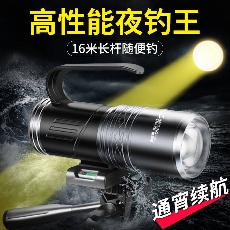 夜钓鱼专用激光灯钓鱼灯强光大功率蓝光灯紫光炮野钓便携式夜钓专