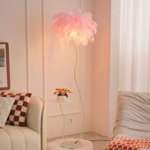 公主风落地灯奶油风水晶羽毛沙发旁边落地灯客厅边几置物茶几卧室