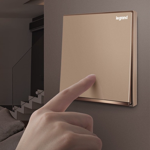 罗格朗逸景玫瑰金带LED指示灯开关插座面板多孔五孔插16a空调插座