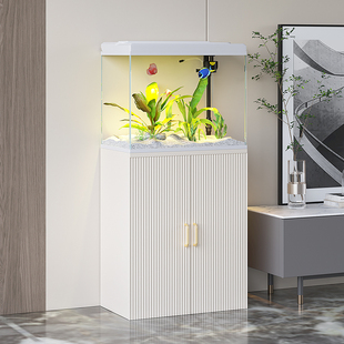 鱼缸带柜子一体过滤器客厅小型家用玻璃金鱼缸造景氧新款电视柜旁