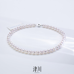 海水akoya珍珠 真科研证书‘Rose’ 满珠串链8.5-9MM