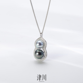 新中式 真多麻双珠葫芦吊坠 海水大溪地 国风 福禄寿喜